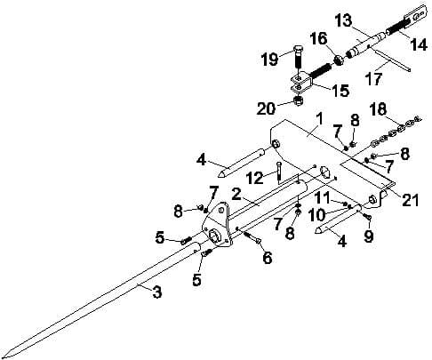 Bucket Bale Attachments CBSF-2000 Diagram