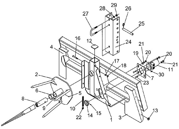 Round Bale Feeder FLSO-907 Diagram