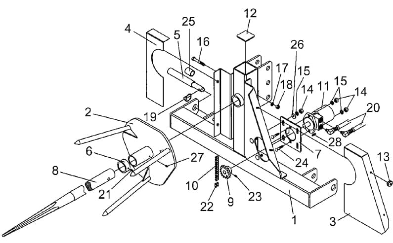 Round Bale Feeder FSO-906 Diagram