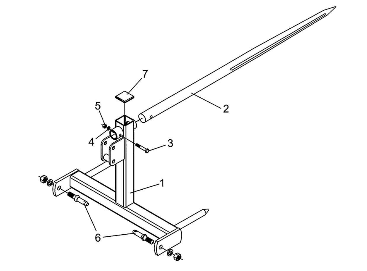 3-Pt. Bale Spear HS-2200 Diagram