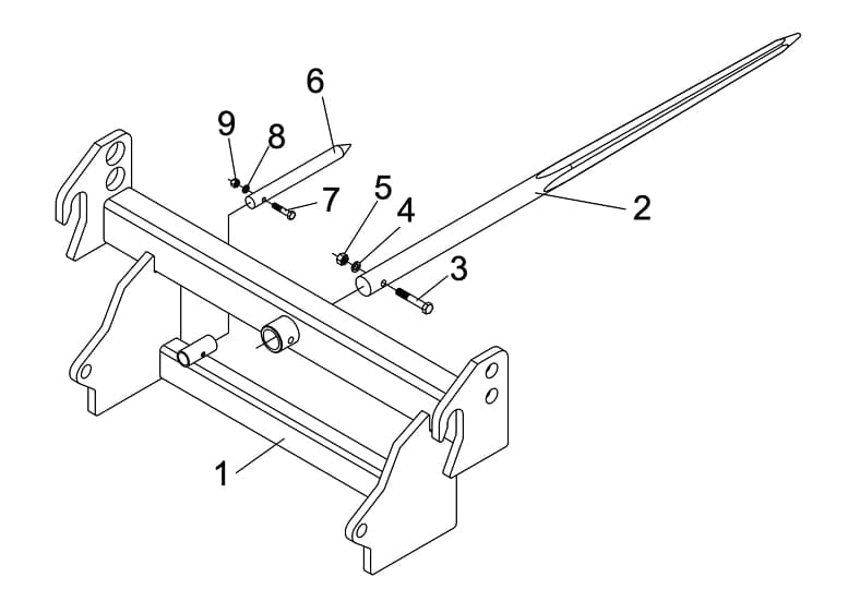 Integrated Frame Bale Spears GLB-2200 Diagram