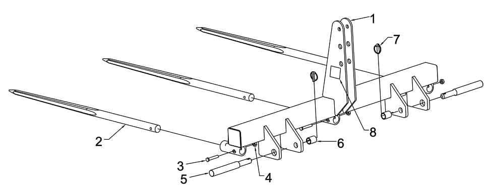 3-Pt. Bale Spear HS-330 Diagram