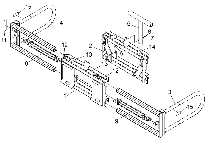 Bale Clamping Attachments GLBS-48D Diagram