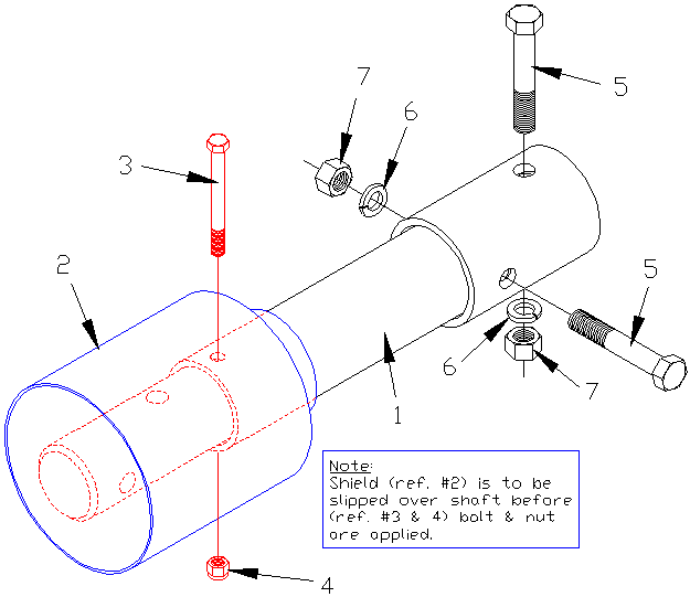 Optional 12" Auger Extension Diagram