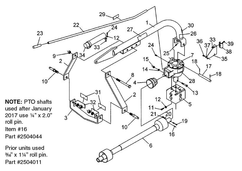 Model 300 Post Hole Digger Diagram