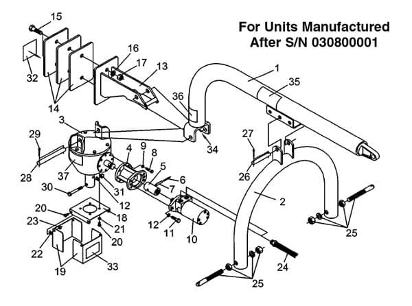 614HC & 624HC Hydraulic Post Hole Digger Diagram