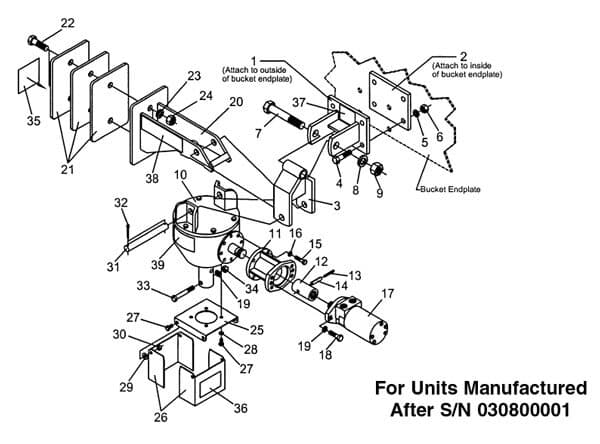 714HC & 724HC Hydraulic Post Hole Digger Diagram