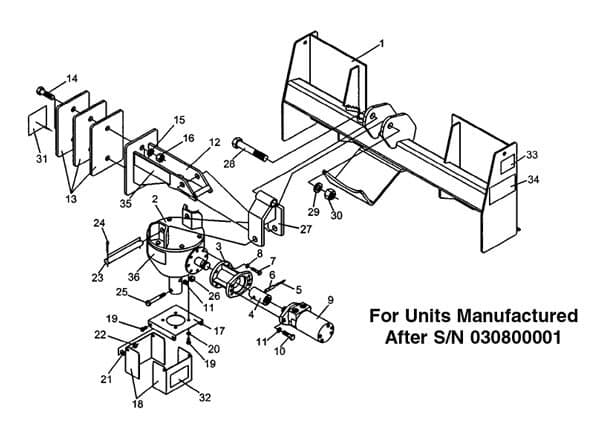 Model 924 Hydraulic Post Hole Digger Diagram