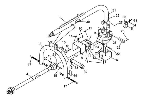 Model 925 Post Hole Digger Diagram