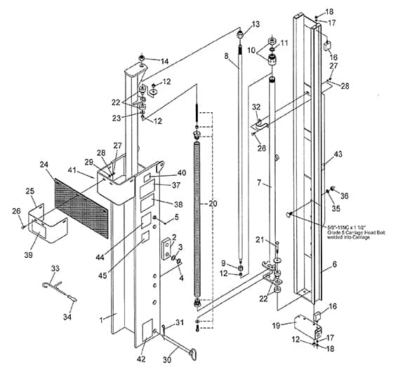 Model HPD-22Q Hydraulic Post Driver Diagram