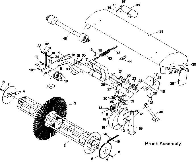 Skid Steer Rotary Broom Diagram