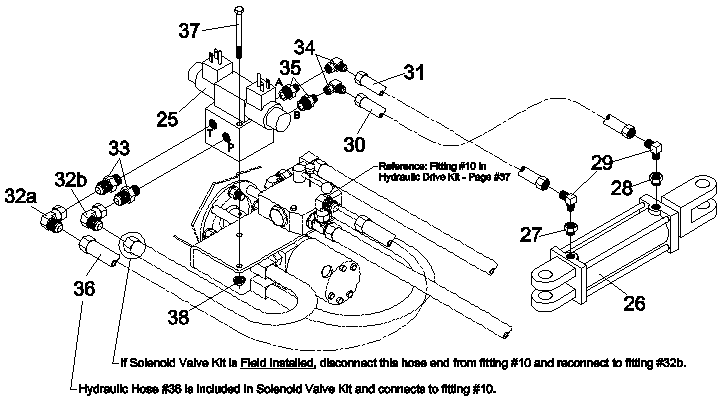 Optional Hydraulic Swing Solenoid Valve Kit Diagram