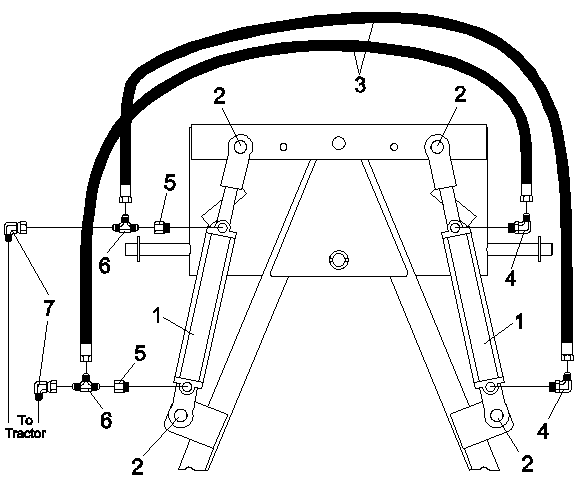Snow Blade Optional Hydraulic Angle Kit 360168 Diagram