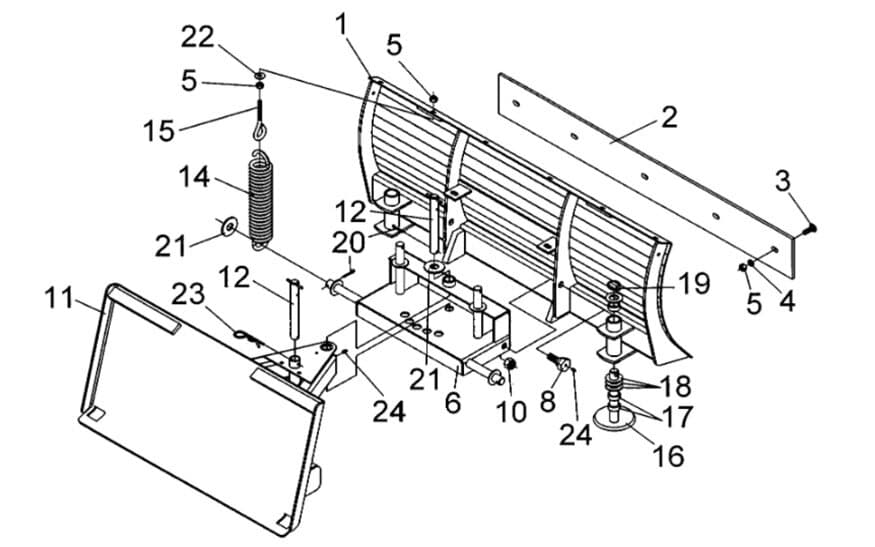 Snow Blade Model SBMS-50 B/G Diagram