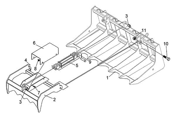 ETG Series Tine Grapple ETG-5, ETG-6 Diagram