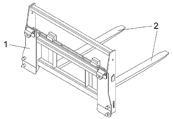 Pallet Forks JDPF-5442 Diagram