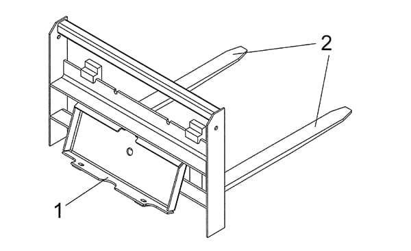 Mini Skid Steer Pallet Forks MPF Series Diagram