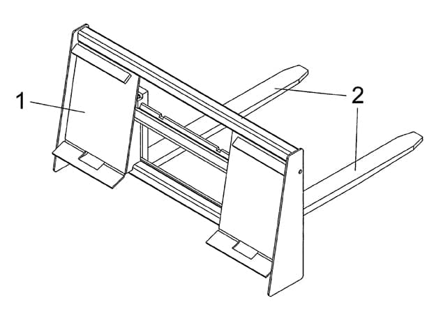 Compact Pallet Forks SSPF-242 Diagram