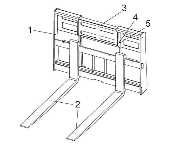 Pallet Forks SSPF-3755 Diagram