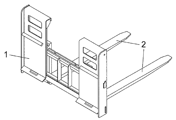 Pallet Forks SSPF-442 Diagram
