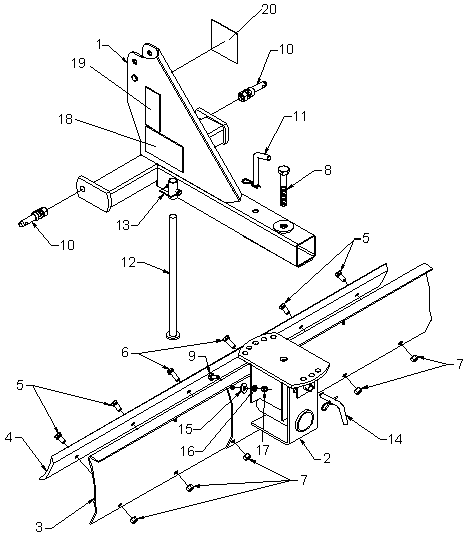 Rear Blades RBHD-Series 6T & 7T Diagram